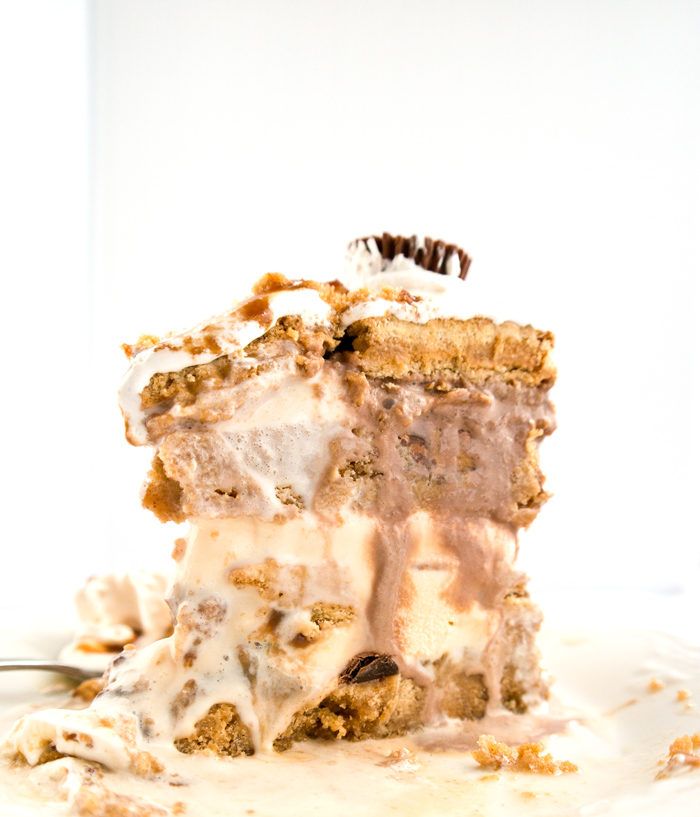Peanut Butter Chocolate Ice Cream Cake - The Sugar Coated Cottage