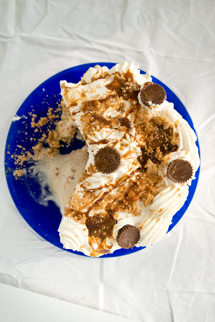 Peanut Butter Chocolate Ice Cream Cake - The Sugar Coated Cottage