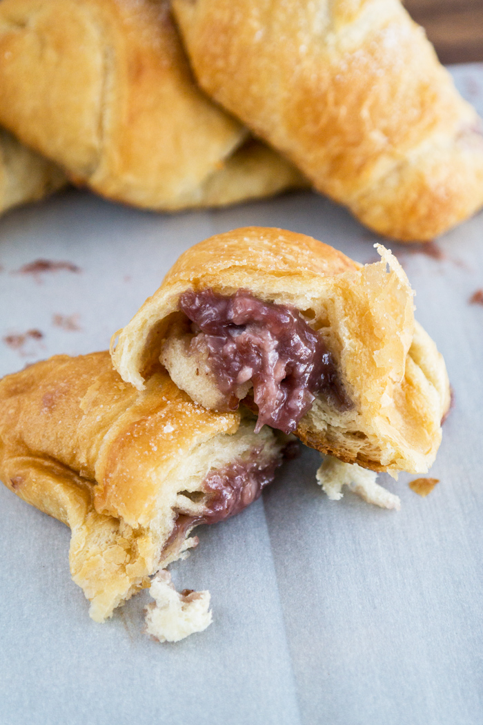 cream cheese raspberry almond crescents