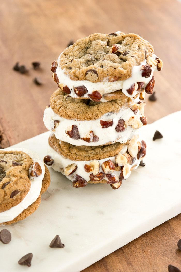 hazelnut latte ice cream sandwich