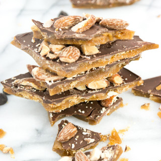 smoked almond toffee