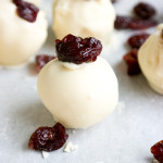 white chocolate cherry truffle