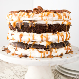 Butterscotch Pecan Dacquoise Cake