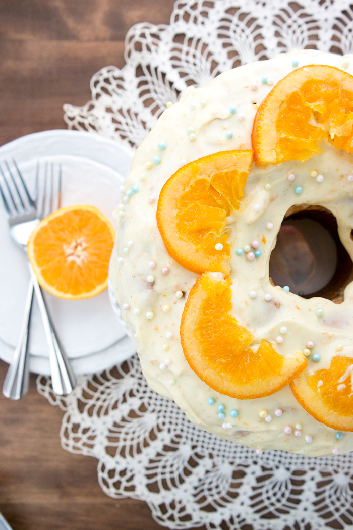 Orange Vanilla Sour Cream Pound Cake