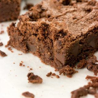 Fudgy Dark Chocolate Chip Brownies