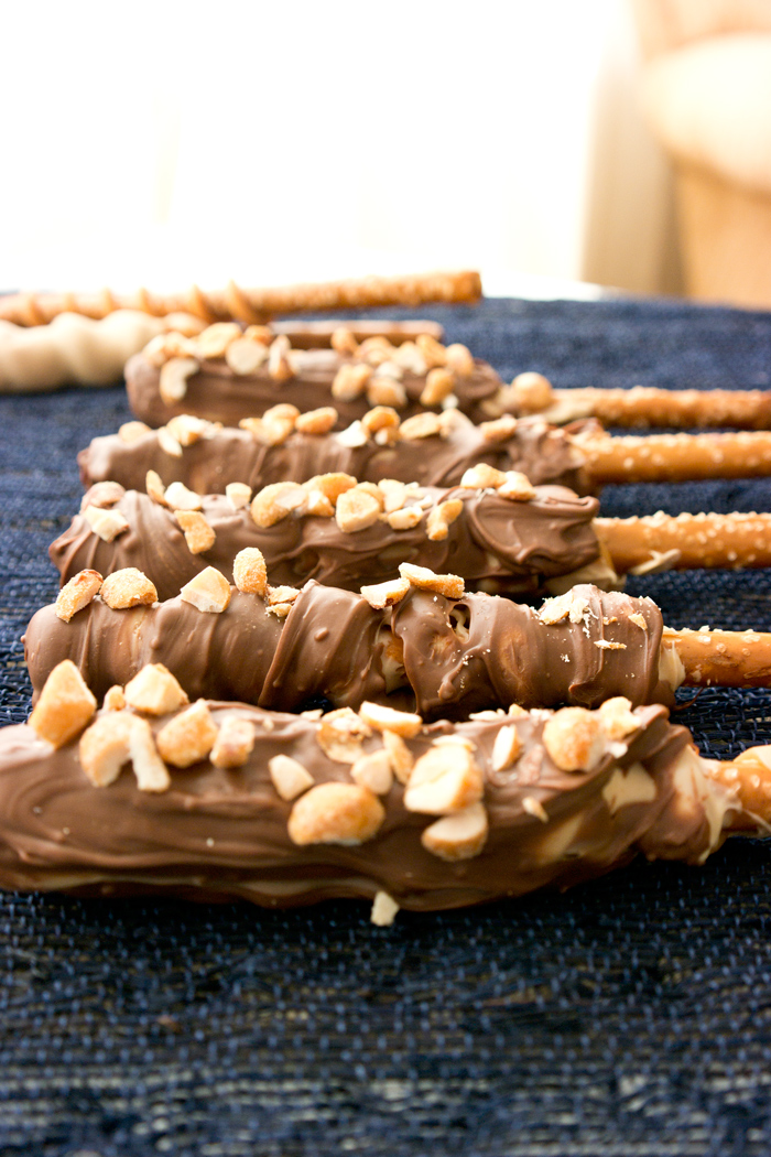 Peanut Butter Ganache Caramel Pretzels