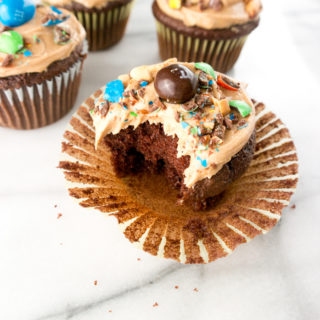 pb frosted chocolate cupcakes