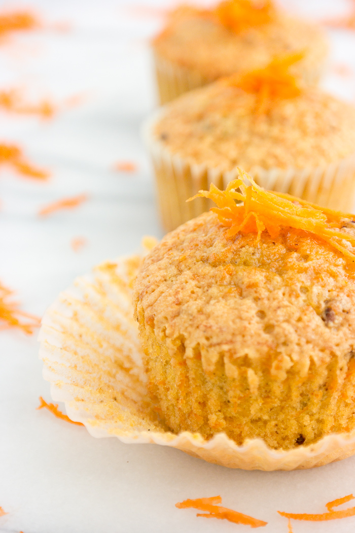 Moist Carrot Walnut Muffins