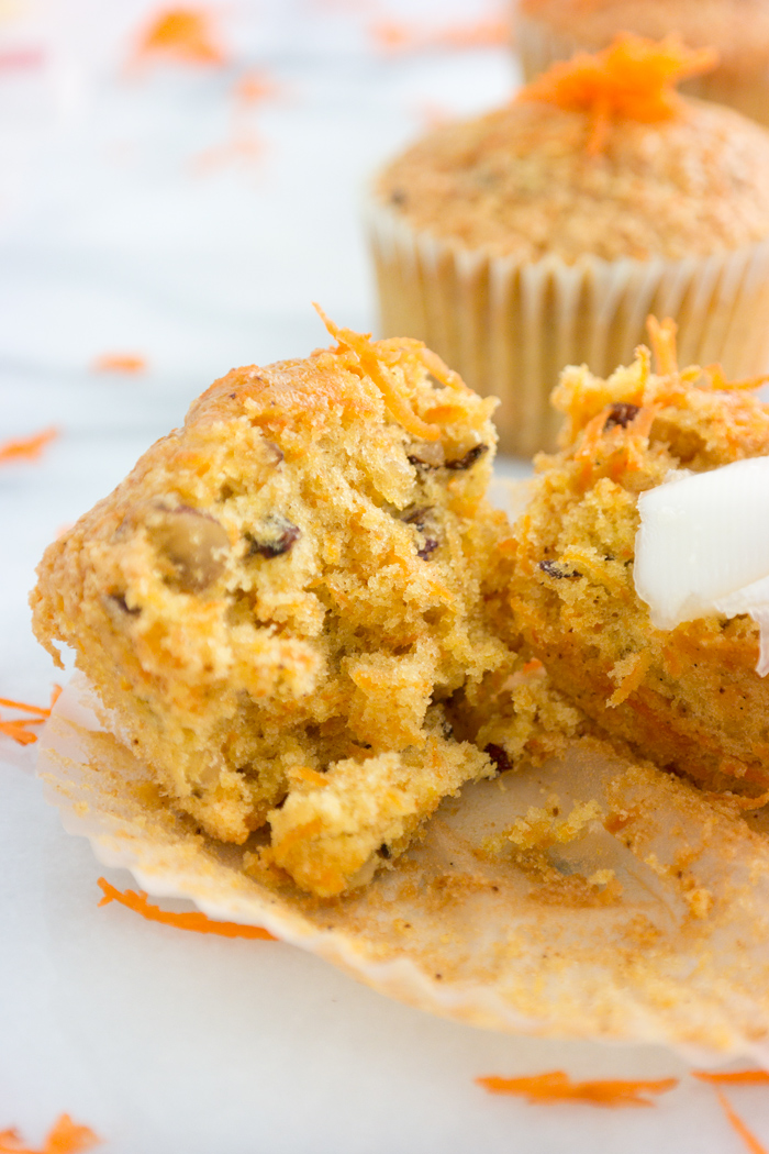 Moist Carrot Walnut Muffins