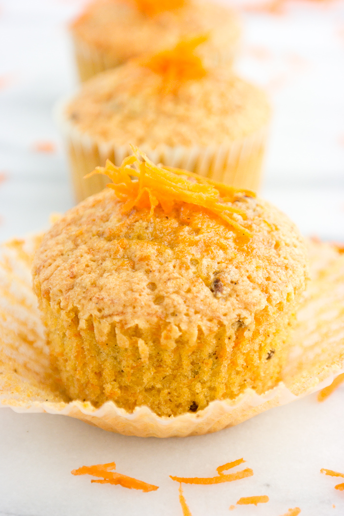 Moist Carrot Walnut Muffins