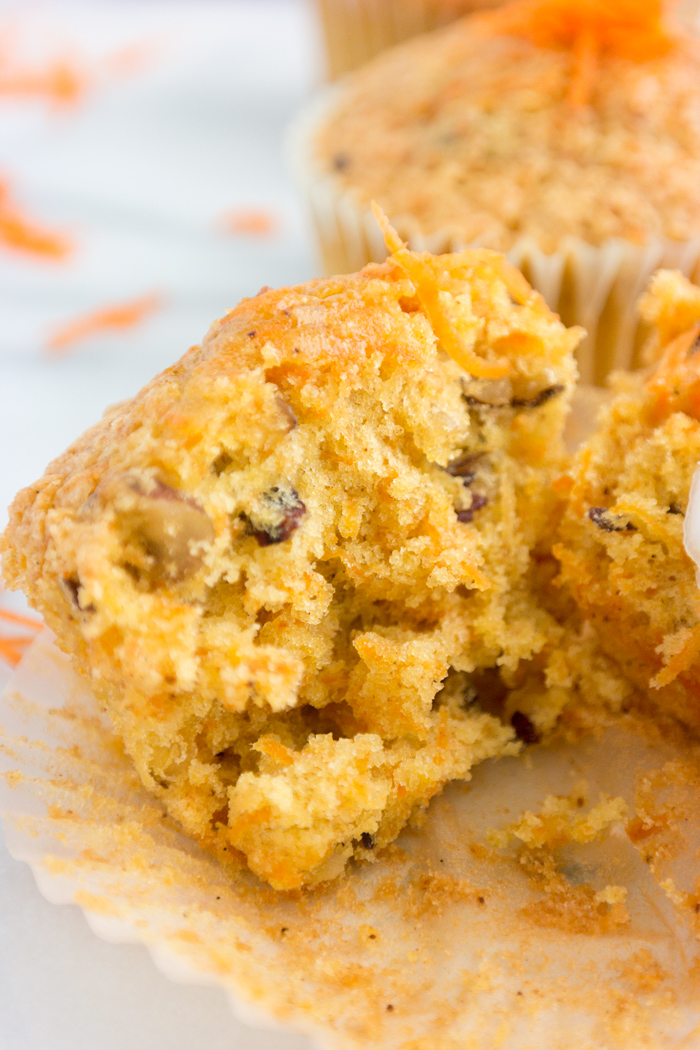 Moist Carrot Walnut Muffins