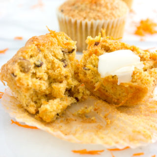 Moist Carrot Walnut Muffins