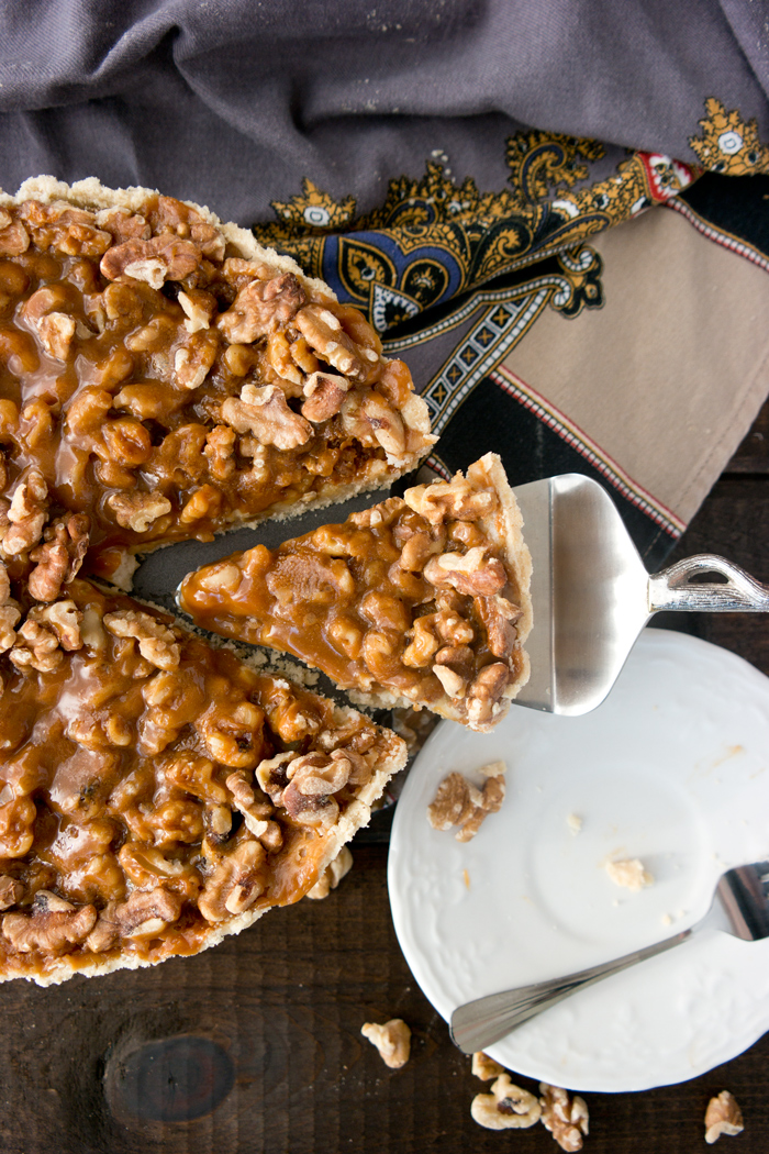 Butterscotch Walnut Cream Cheese Tart