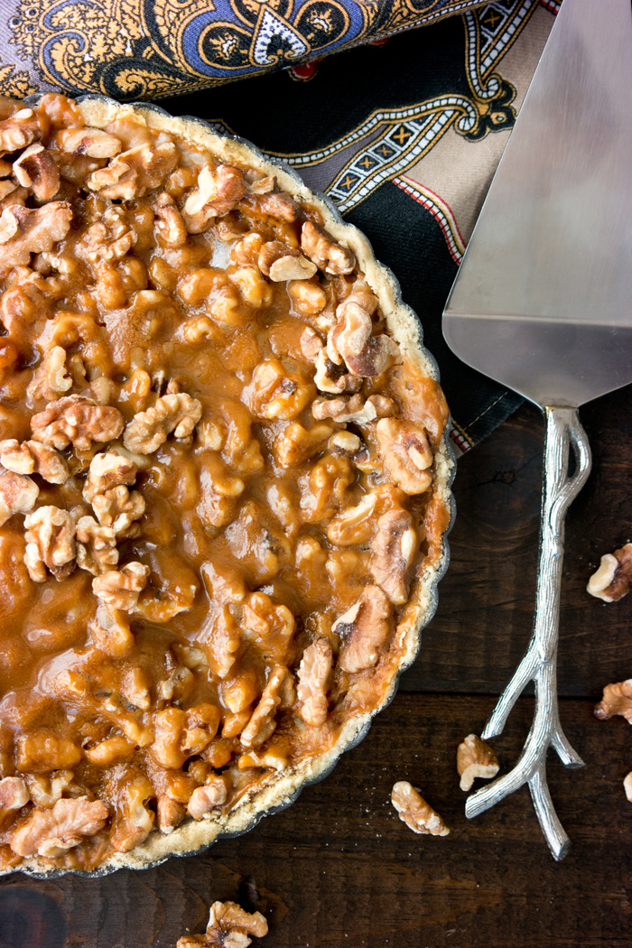 Butterscotch Walnut Cream Cheese Tart