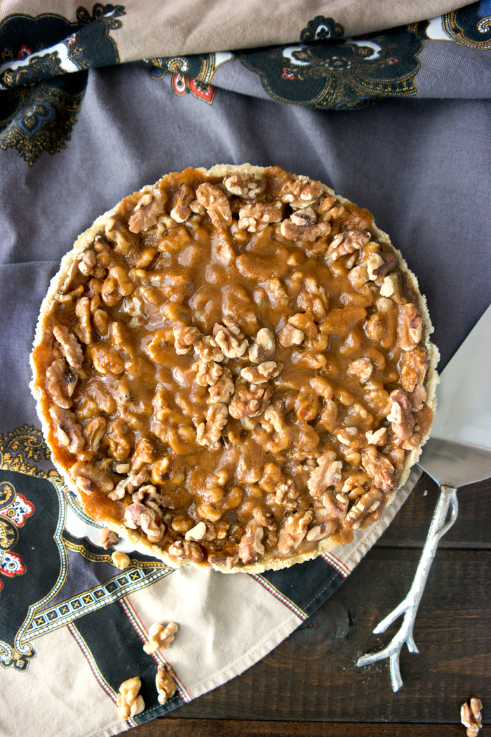 Butterscotch Walnut Cream Cheese Tart