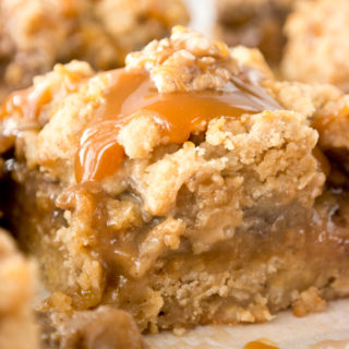 Caramel Apple Walnut Oat Bars