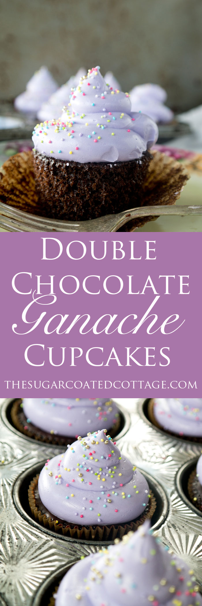 Double Chocolate Ganache Filled Cupcakes