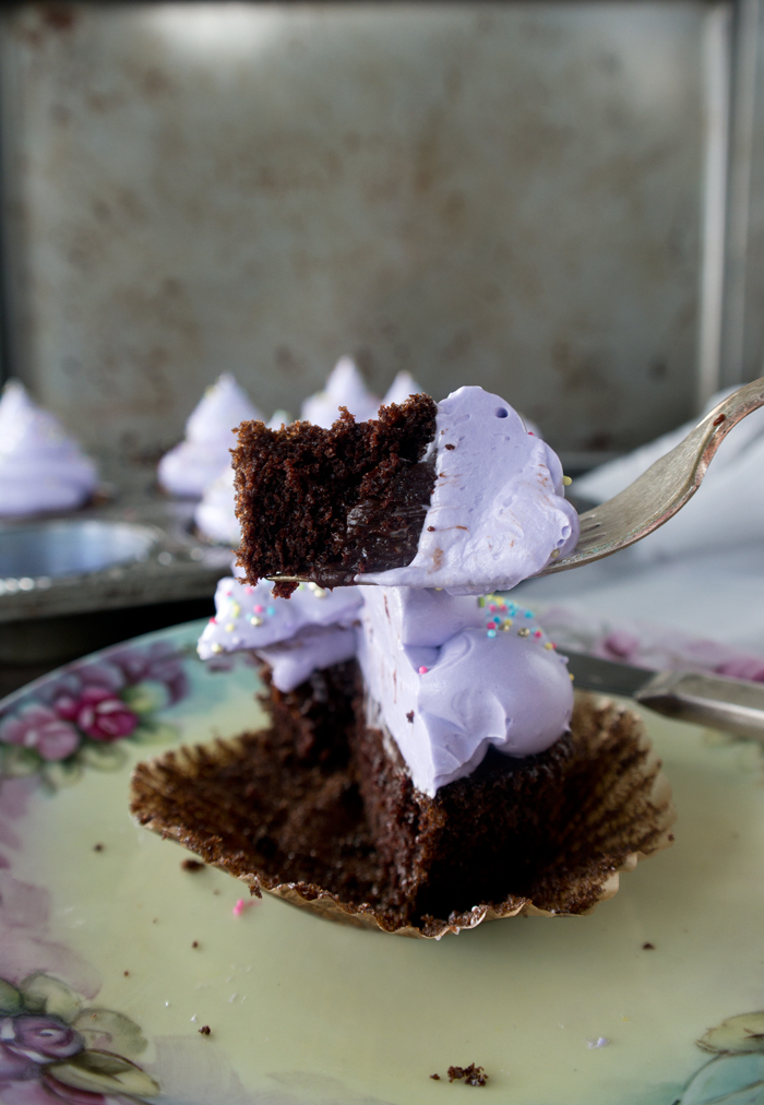 Double Chocolate Ganache Filled Cupcakes