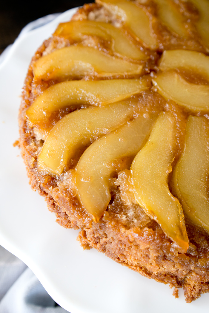 Cinnamon Pear Upside Down Cake