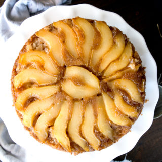 cinnamon pear upside down cake