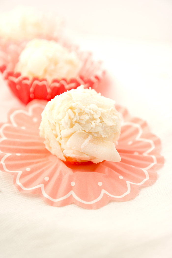 creamy coconut truffles