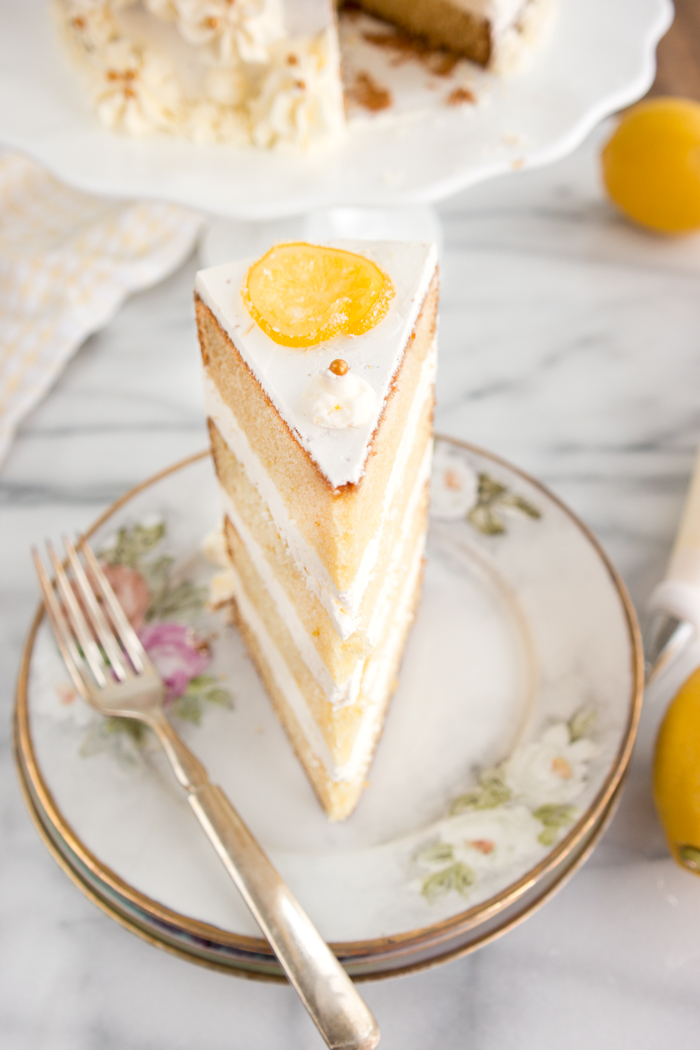 Meyer Lemon Sour Cream Cake