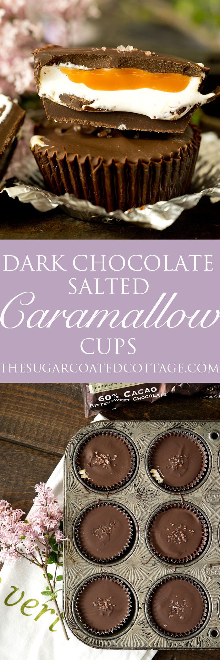 Dark Chocolate Salted Caramallow Cups