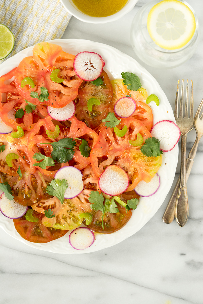 Heirloom Tomato and Radish Salad