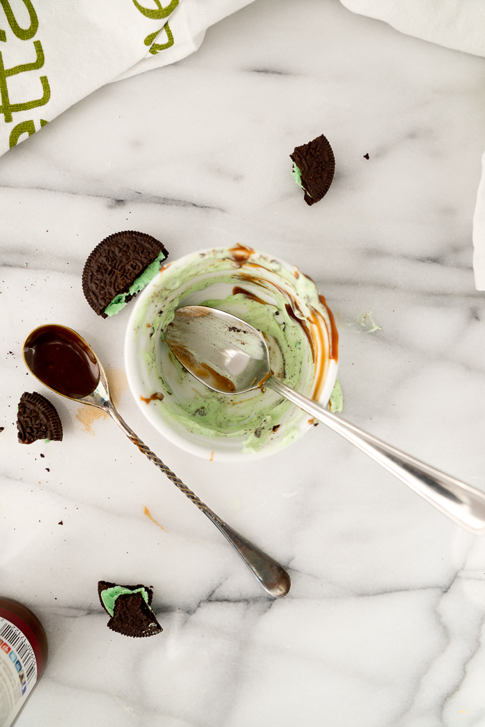 Minty Oreo No Churn Ice Cream