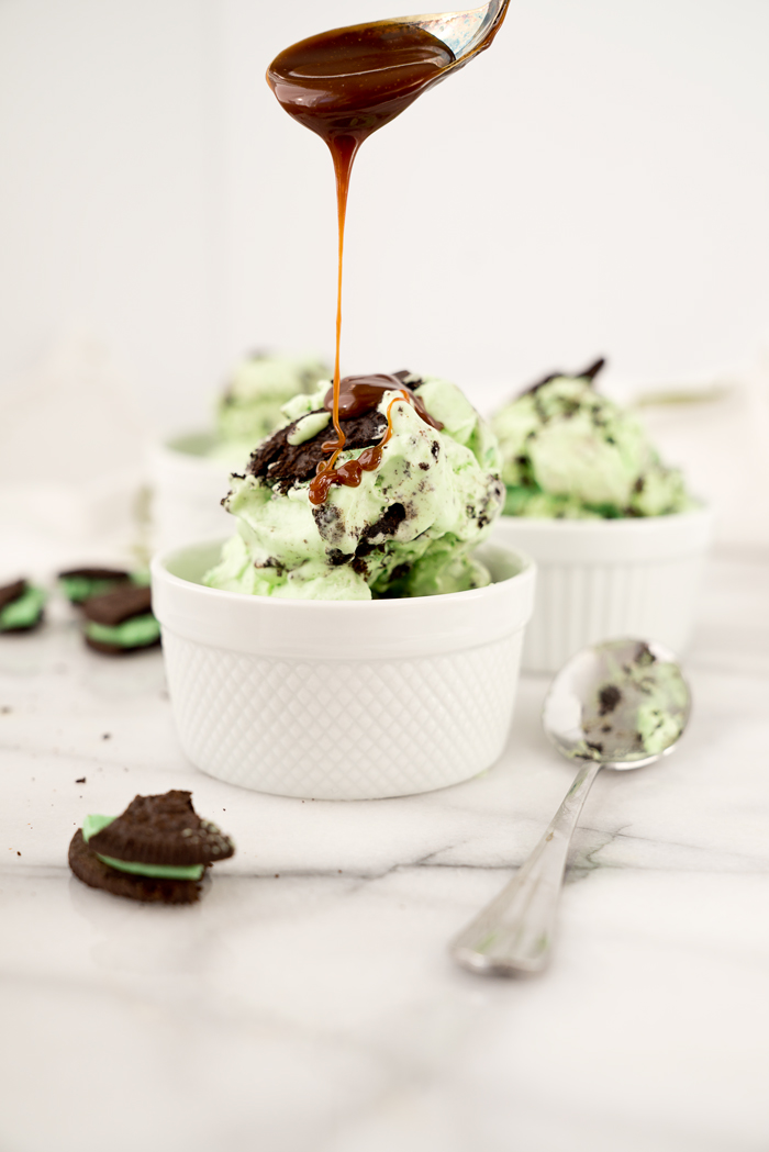 Minty Oreo No Churn Ice Cream