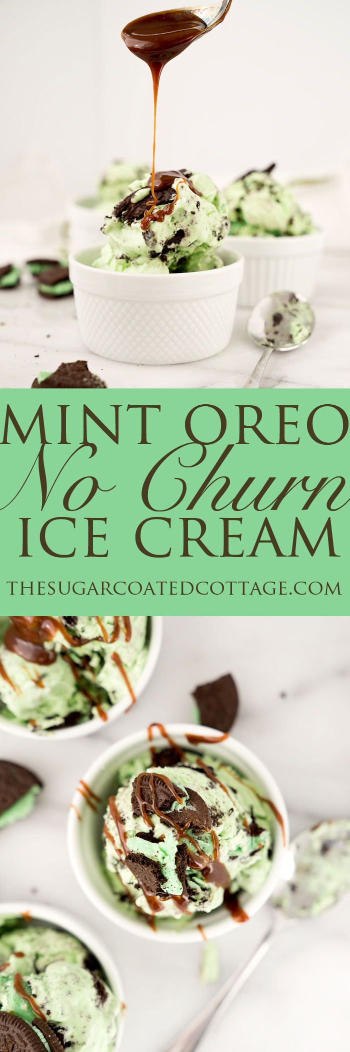 Minty Oreo No Churn Ice Cream