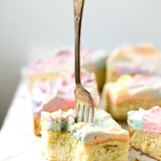 Rainbow Frosted Sheet Cake