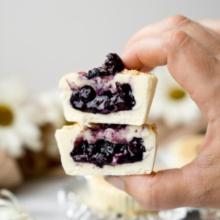 White Chocolate Blueberry Crumble Cups
