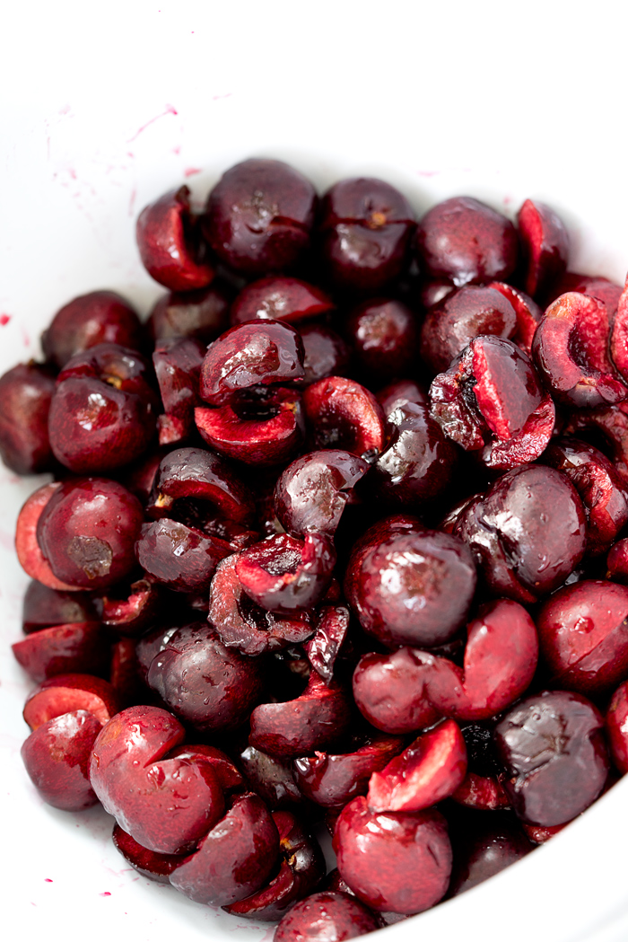 1/2 Slab Cherry Pie. Simple recipe for a small family sized Classic Cherry Slab Pie. | thesugarcoatedcottage.com