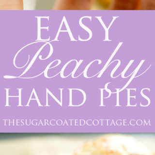 Easy Peachy Hand Pies. Sweet, juicy, ripe peaches in cute little individual buttery crusted hand pies. You'll love to bake of this recipe! | thesugarcoatedcottage.com