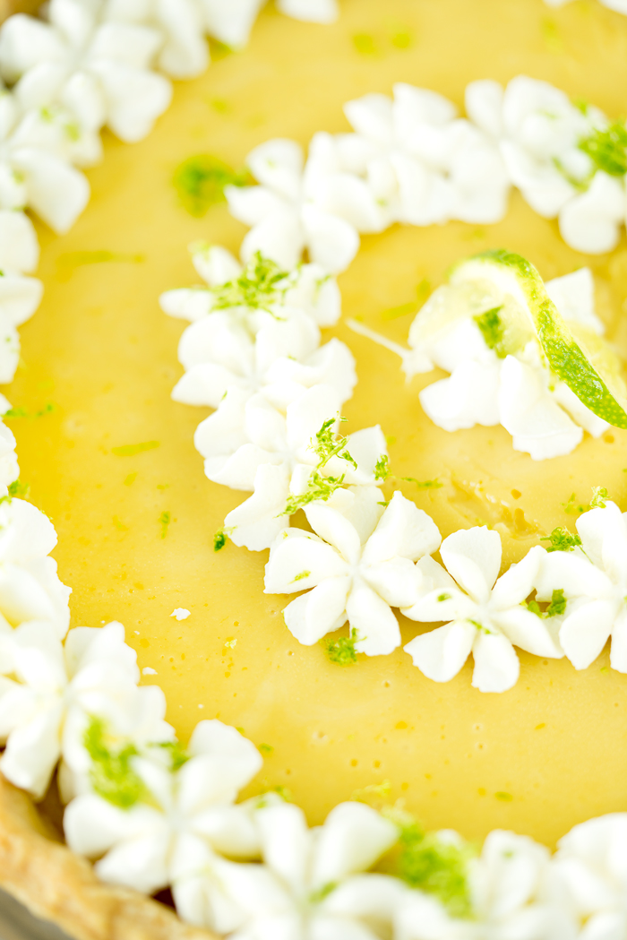 Classic Key Lime Pie recipe! Sweet, tart, puckery goodness. | thesugarcoatedcottage.com