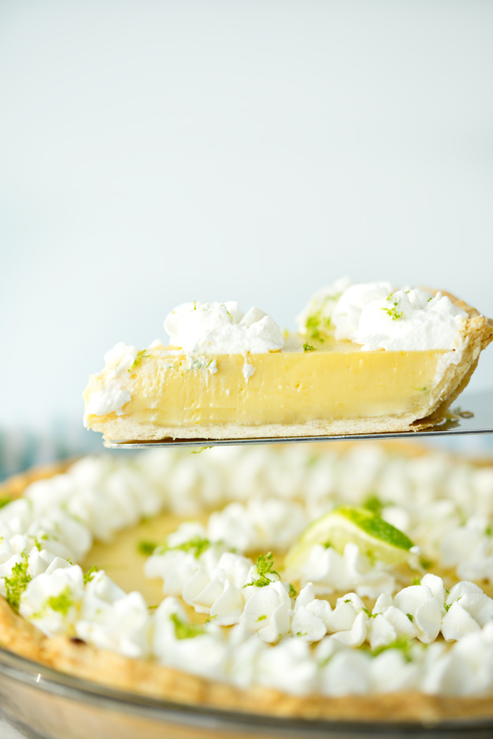 Classic Key Lime Pie recipe! Sweet, tart, puckery goodness. | thesugarcoatedcottage.com