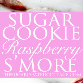 Raspberry Sugar Cookie S'mores. The best twist on a traditional recipe. Soft, pillowy, buttery sugar cookies, toasted marshmallows and homemade raspberry sauce make these the s'mores of your dreams. | thesugarcoatedcottage.com