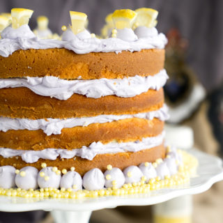 Luscious Lemon Lavender Cake Recipe. A delightful cake with a hint of lavender. | thesugarcoatedcottage.com