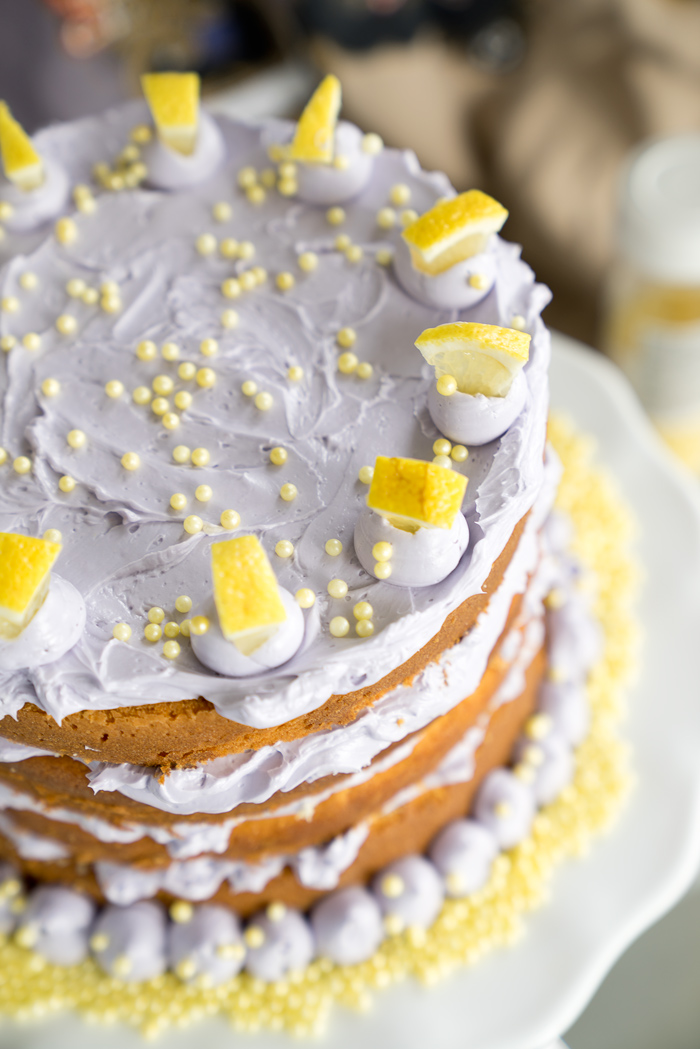 Luscious Lemon Lavender Cake Recipe. A delightful cake with a hint of lavender. | thesugarcoatedcottage.com