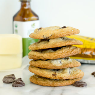 The Best Salted Chocolate Chip Cookie Recipe Ever. Crispy edges, chewy center, large baking chips and a sprinkling of sea salt make for one amazing cookie. | thesugarcoatedcottage.com