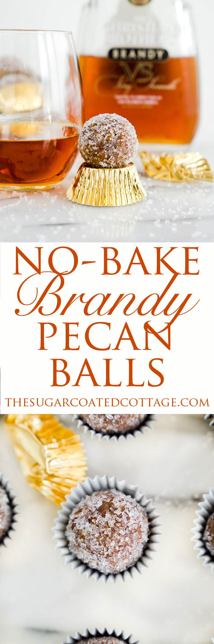 Brandy Pecan Ball Recipe. Need an awesome cookie to take to your next holiday gathering or maybe a cookie to snack on as the snow falls and you cuddle by the fireplace? Brandy Pecan Balls are the answer. | thesugarcoatedcottage.com