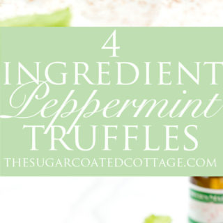 4 Ingredient Peppermint Truffles. The best peppermint truffles! | #nobake #recipe #chocolate #candy #NielsenMasseyInspires | thesugarcoatedcottage.com @NielsenMassey