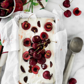 The best classy and sophisticated no churn ice cream recipe you and our friends will love. thesugarcoatedcottage.com | #nochurnicecream #brandy #cherry