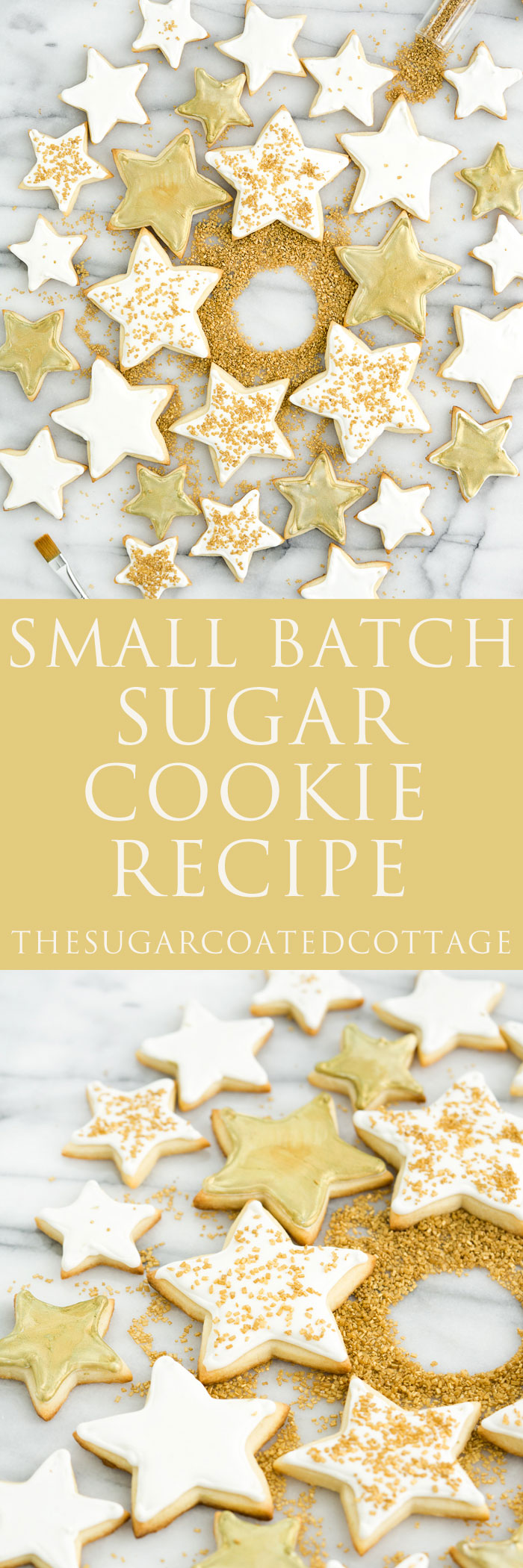 Small Batch Sugar Cookie Recipe. The best sugar cookie recipe when you don't want to make too many. | thesugarcoatedcottage.com cookies, christmas, holidays