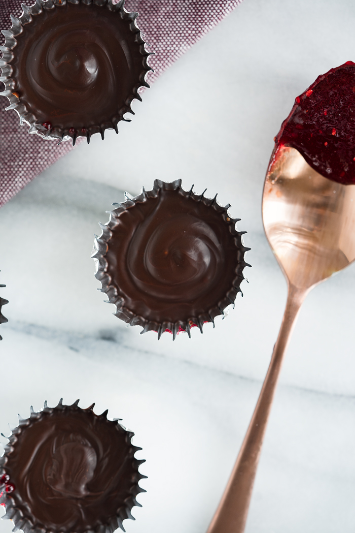 3 Ingredient Dark Chocolate Raspberry Cups. With just 3 ingredients you can make these no bake treats in a breeze. No bake, simple, easy, 3 ingredient