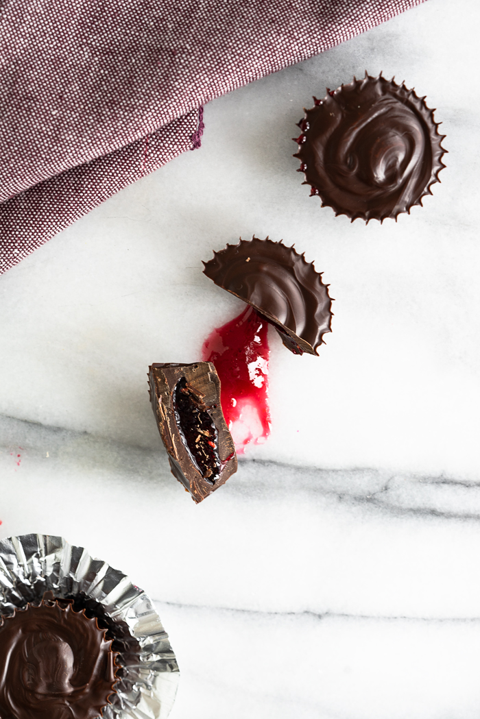 3 Ingredient Dark Chocolate Raspberry Cups. With just 3 ingredients you can make these no bake treats in a breeze. No bake, simple, easy, 3 ingredient