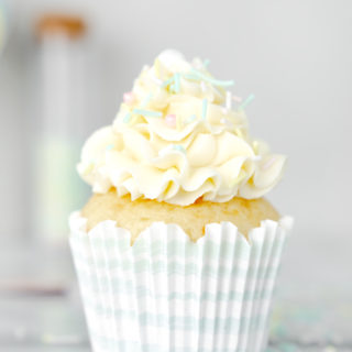 The best vanilla cupcake recipe. Sweet, buttery and full of vanilla flavor. | thesugarcoatedcottage.com #cupcakes #buttercream #vanillacupcake #cake #recipe