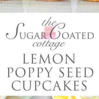 Lemon Poppy Seed Cupcakes. Bright lemony cupcakes speckled with poppy seeds, swirled with lemon buttercream. | thesugarcoatedcottage #cupcake #cake #lemon