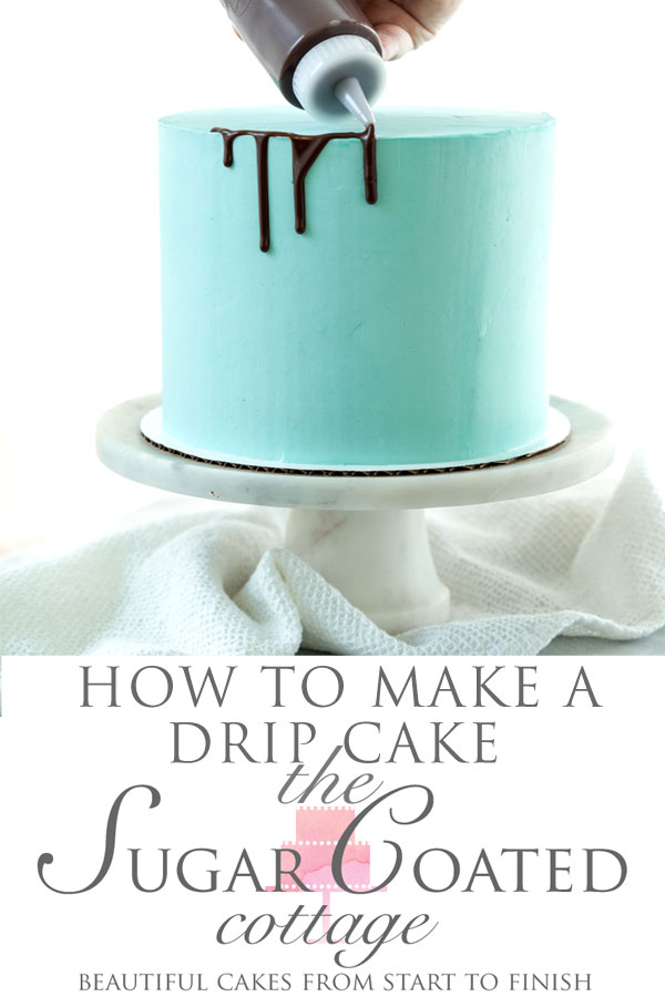 I'm showing you how to make a Drip Cake with photos and my drip ganache recipes with pictures. #dripcake #cakedecorating #cake